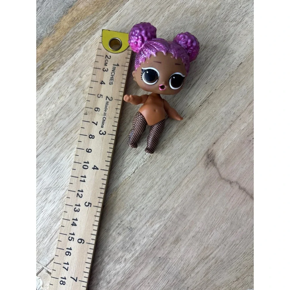MGA LOL Surprise Doll Purple Braided Space Buns Fishnet Stockings 3 Inch Figure